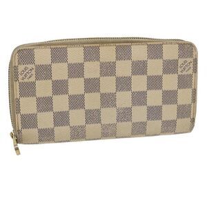 LOUIS VUITTON Damier Azur Zippy Wallet Long Wallet